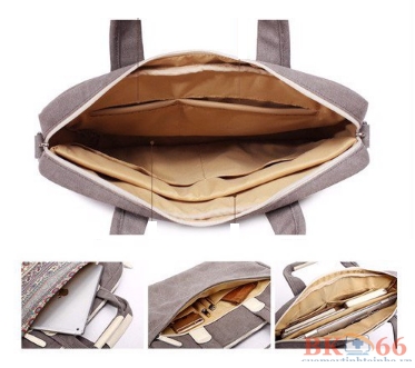 Túi Chống Sốc Macbook Laptop Thổ Cẩm CanvasArtisan 2019-4